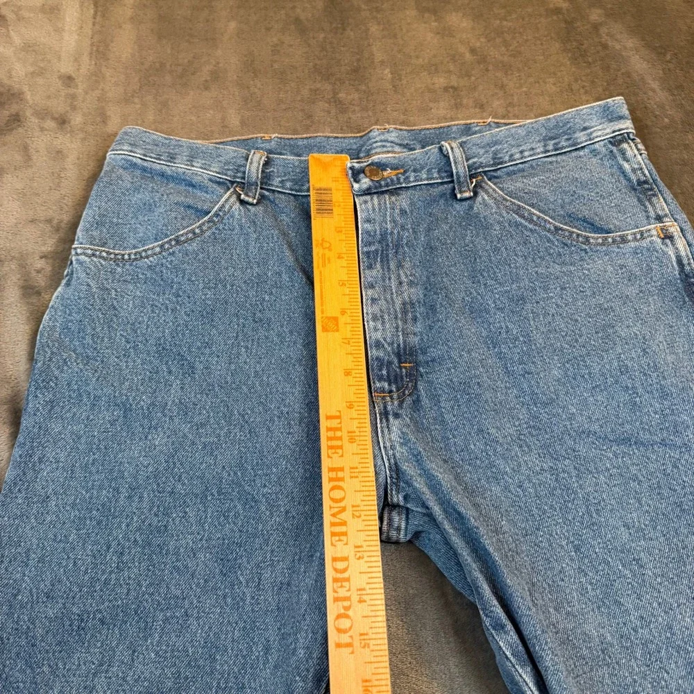 Rustler Regular Fit Straight Leg Blue Denim Jeans Mens 36x30 Medium Wash 87619SW